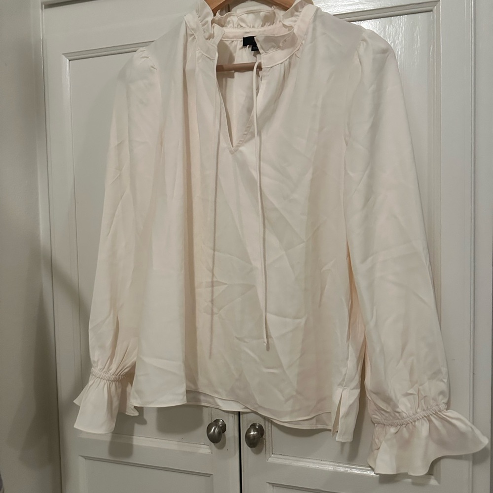 J. Crew Elegant Cream Blouse
